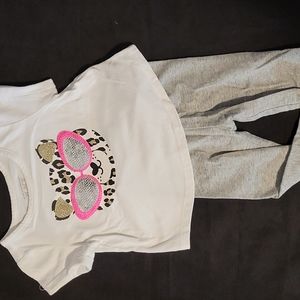 12-18M Shirt and Grey Leggings